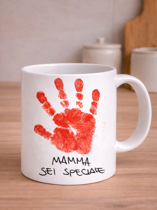 TAZZA IMPRONTA + DEDICA MAMMA